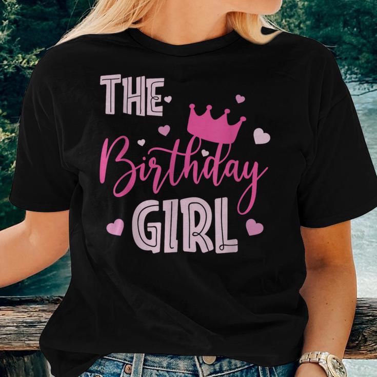 The Birthday Girl Cute Pink Matching Family Party Women T-shirt Gifts for Her