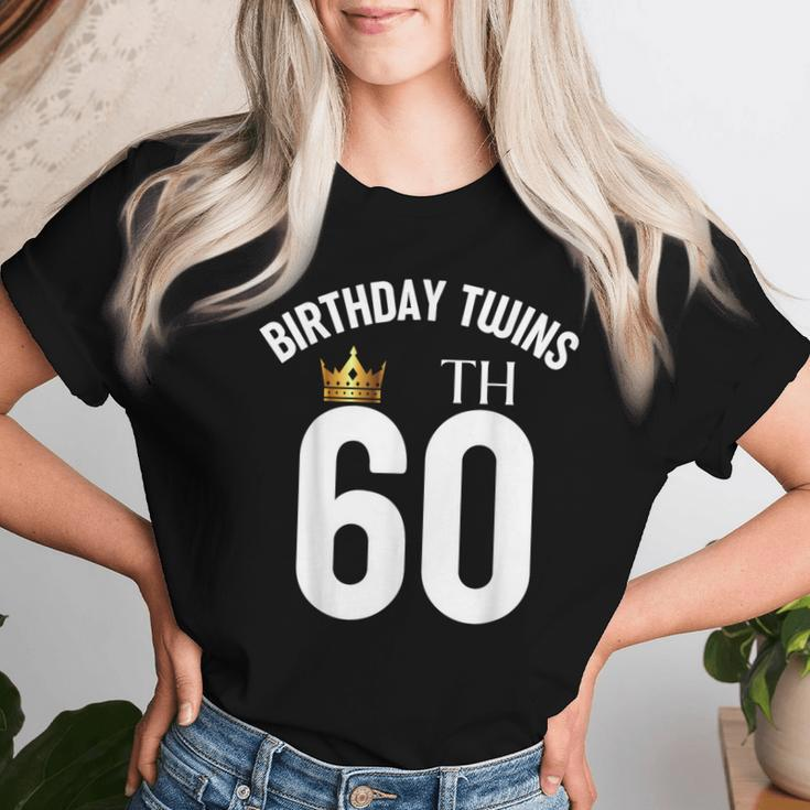 Birthday Twins 60Th 60 Years Old Brother Sister Twin Family Women T-shirt Gifts for Her