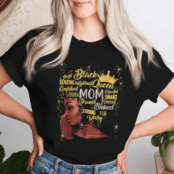 Black Afro Blessed Mom Christian African Mother's Day Women T-shirt Gifts for Her