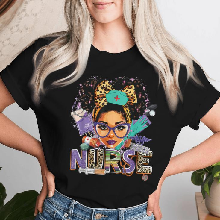 Black Strong Nurse Afro Love Melanin African American Women Women T-shirt Gifts for Her