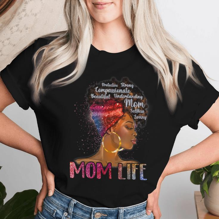 Black Woman Dope Mom Life African American Mother's Day Women T-shirt Gifts for Her