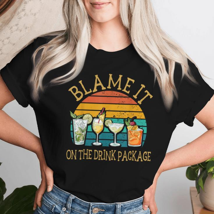 Blame It On The Drink Package Cruise Women T-shirt Gifts for Her