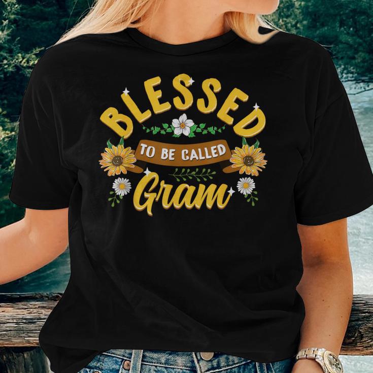 Blessed To Be Called Gram Cute Sunflower Women T-shirt Gifts for Her