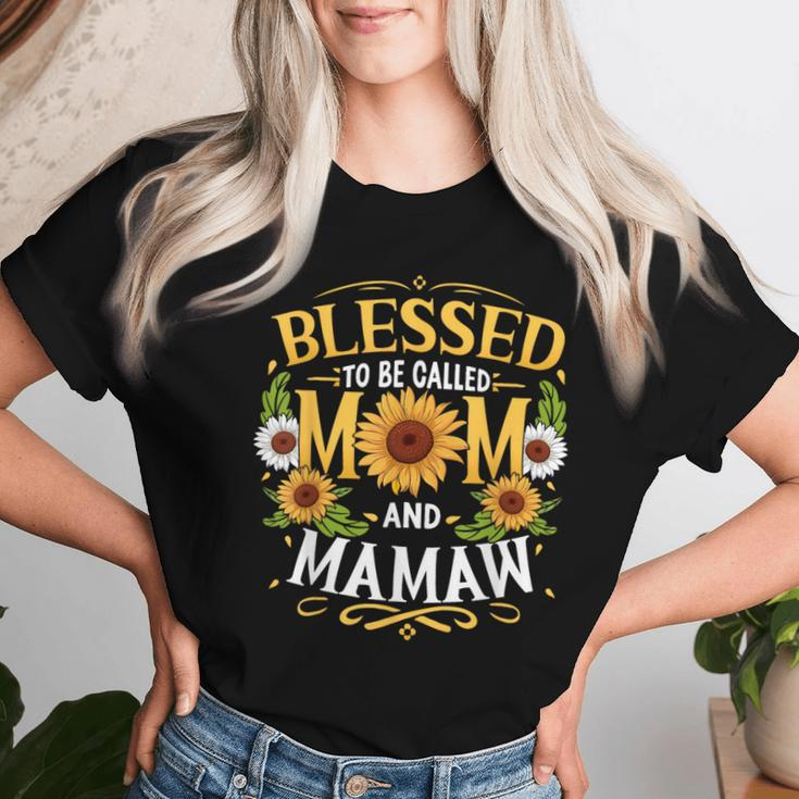 Blessed To Be Called Mom And Mamaw Mother's Day Women T-shirt Gifts for Her