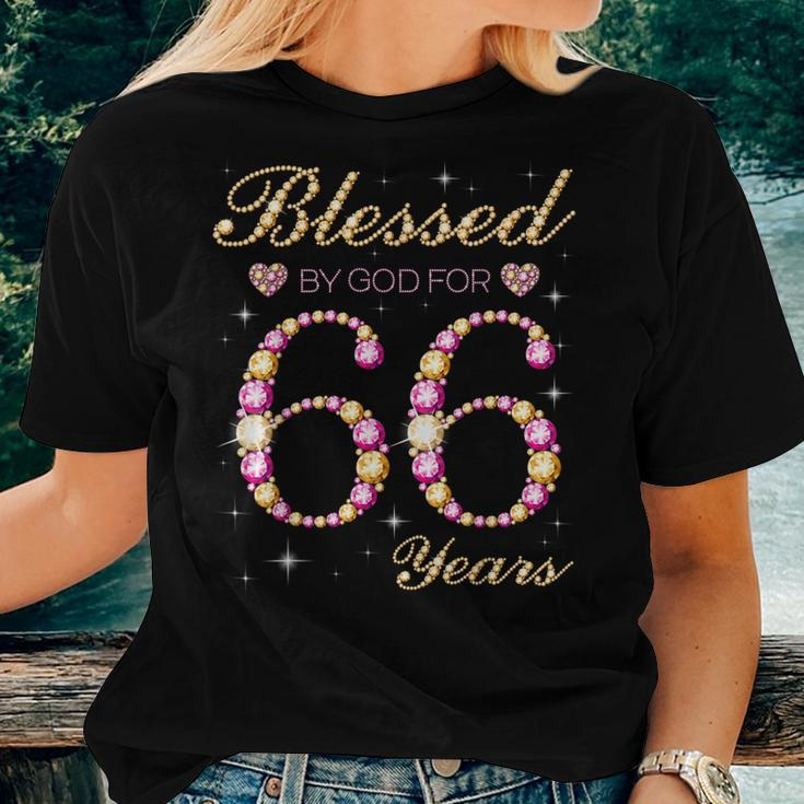 Blessed By God For 66 Years Old Birthday Party Women T-shirt Gifts for Her