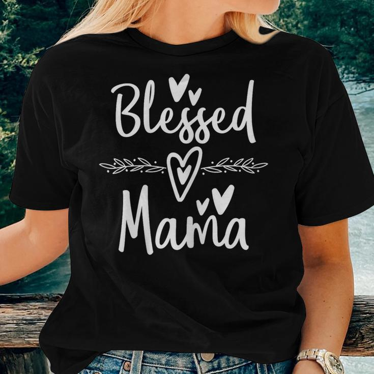 Blessed Mama Mother Mom Women T-shirt Gifts for Her