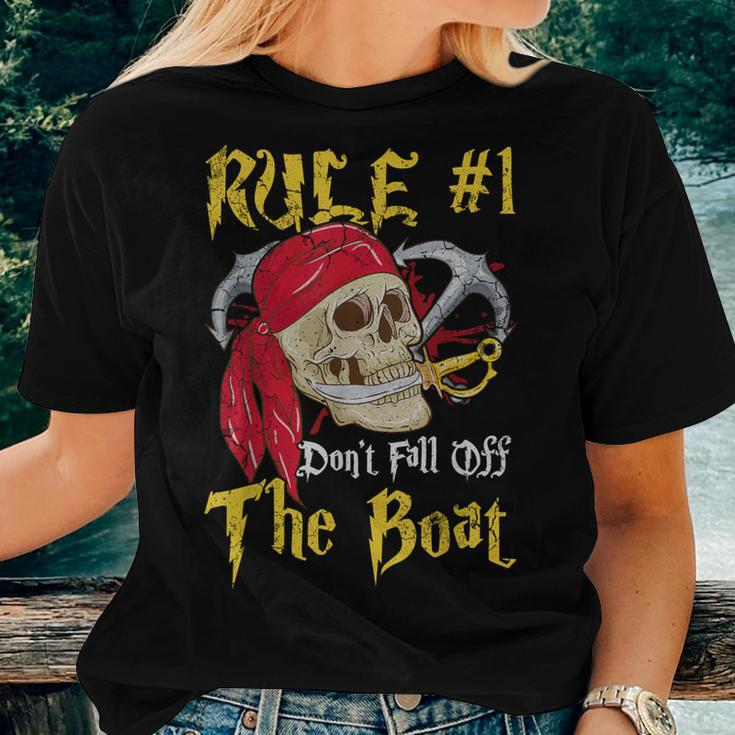Boating Captain Pirates Pirate Dont Fall Off The Boat Women T-shirt Gifts for Her