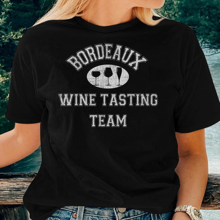 Bordeaux Wine Tasting Team Vintage French Wine Region Women T-shirt Gifts for Her