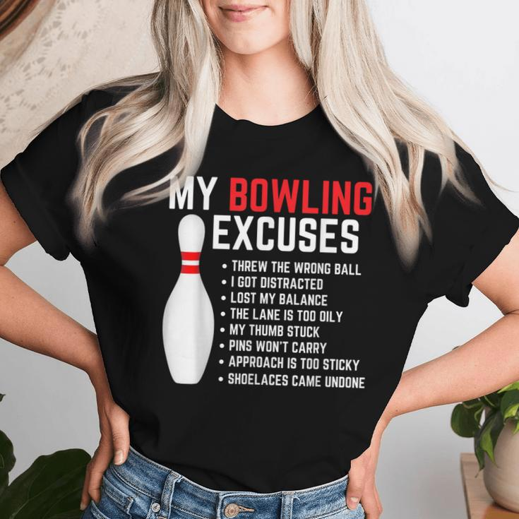 My Bowling Excuses Bowler Bowling Men Women T-shirt Gifts for Her