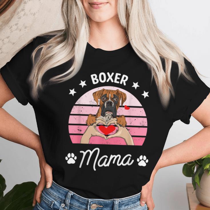 Boxer Mama Für Boxerhund Frauchen T-shirt Frauen Geschenke für Sie