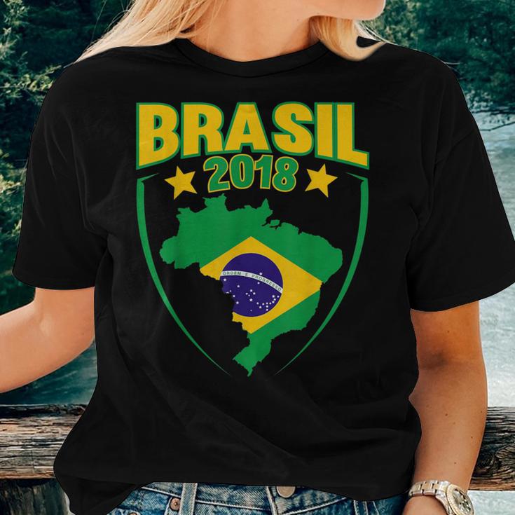 Brasil 2018 Soccer Football BrazilWomen T-shirt Gifts for Her