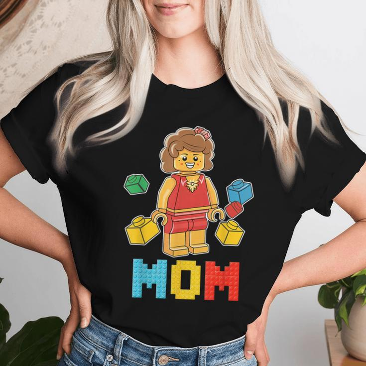 Building Bricks Blocks Mom Master Builder Matching Family Women T-shirt Gifts for Her