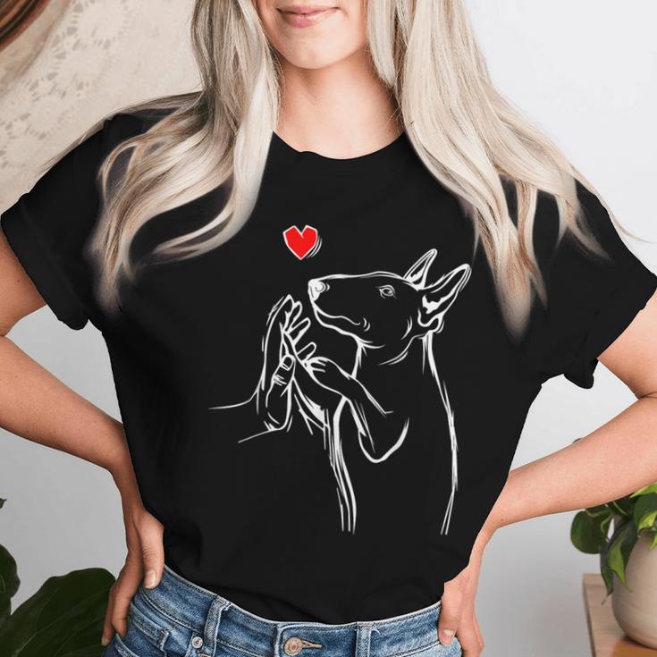 Bull Terrier Love Dogs Mum Female Dog T-shirt Frauen Geschenke für Sie