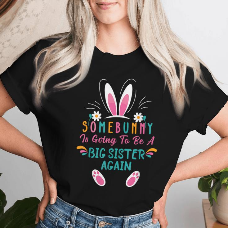 Some Bunny Is Going To Be A Big Sister Again Easter Day Girl Women T-shirt Gifts for Her