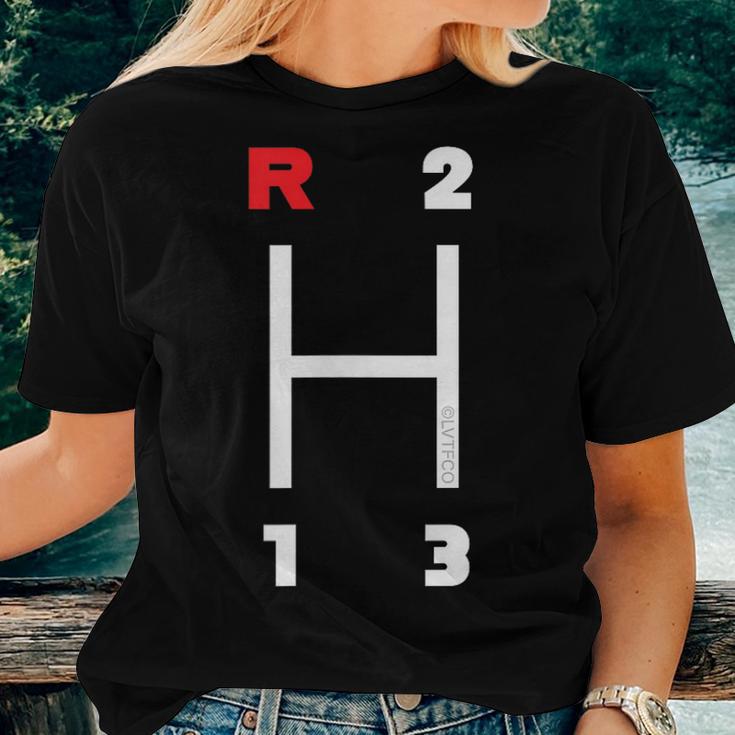 Car Gear Shifter Pattern Manual Transmission 3 Speed Women T-shirt Gifts for Her