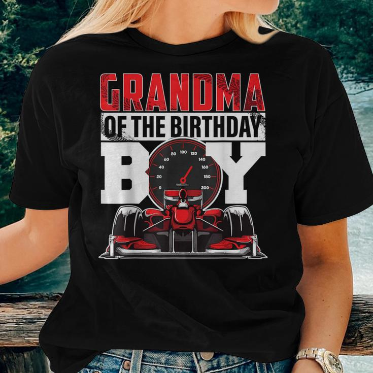 Car Racing Grandma Of Birthday Boy Formula Race Car Driver Women T-shirt Gifts for Her