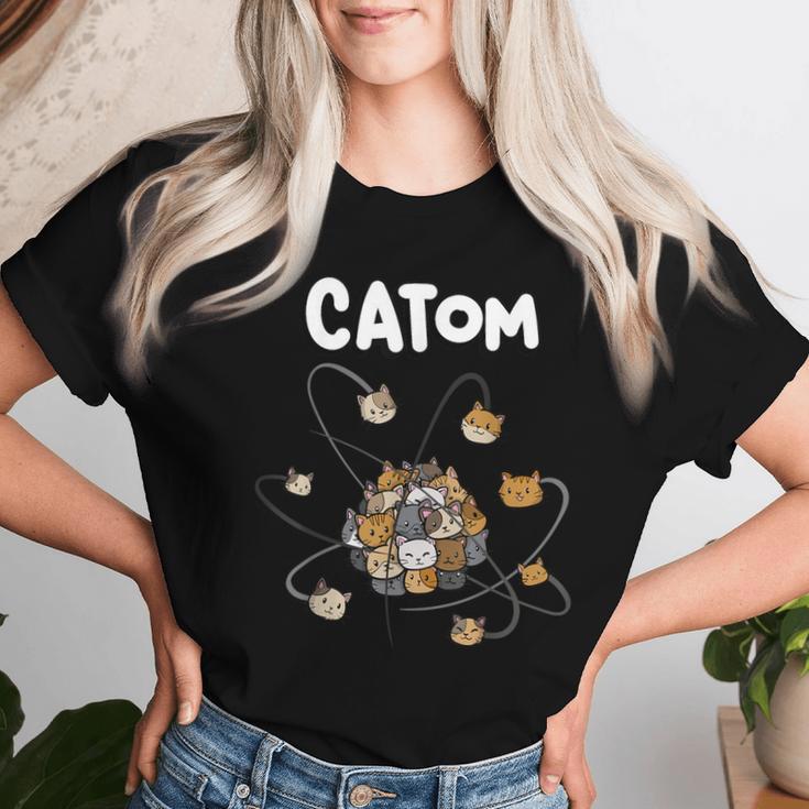 Catom Science Teacher Chemistry Lover Physics School Cat Women T-shirt Gifts for Her