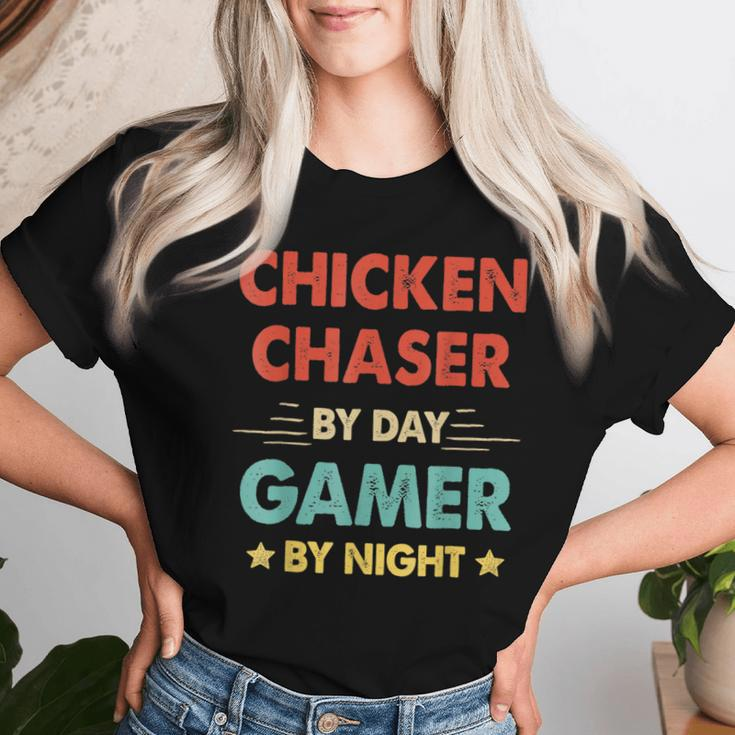 Chicken Chaser By Day Gamer By Night Women T-shirt Gifts for Her