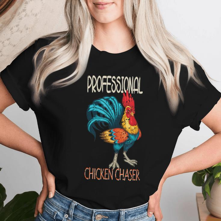 Chicken Farmer Professional Chicken Chaser Women T-shirt Gifts for Her