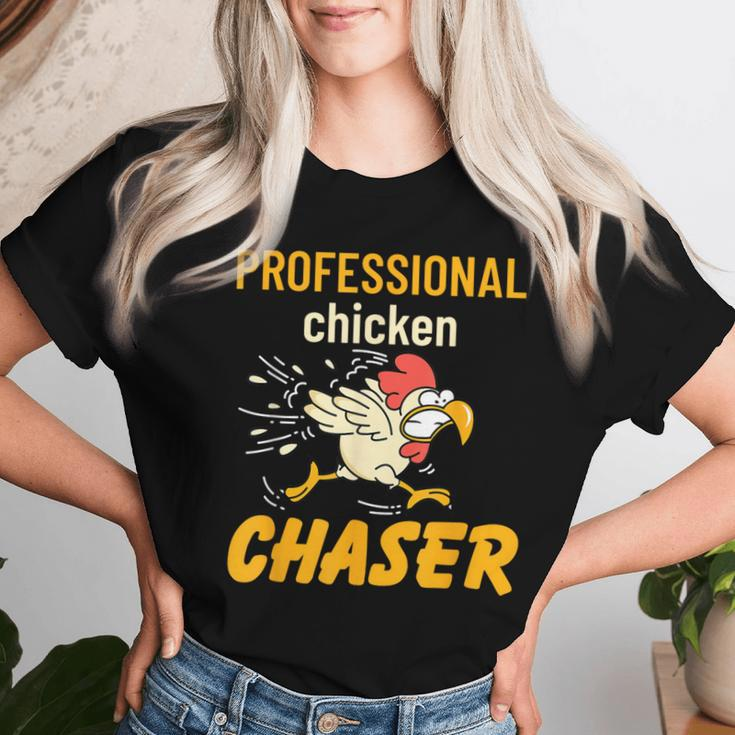 Chicken Professional Chaser Farmer Farm Women T-shirt Gifts for Her