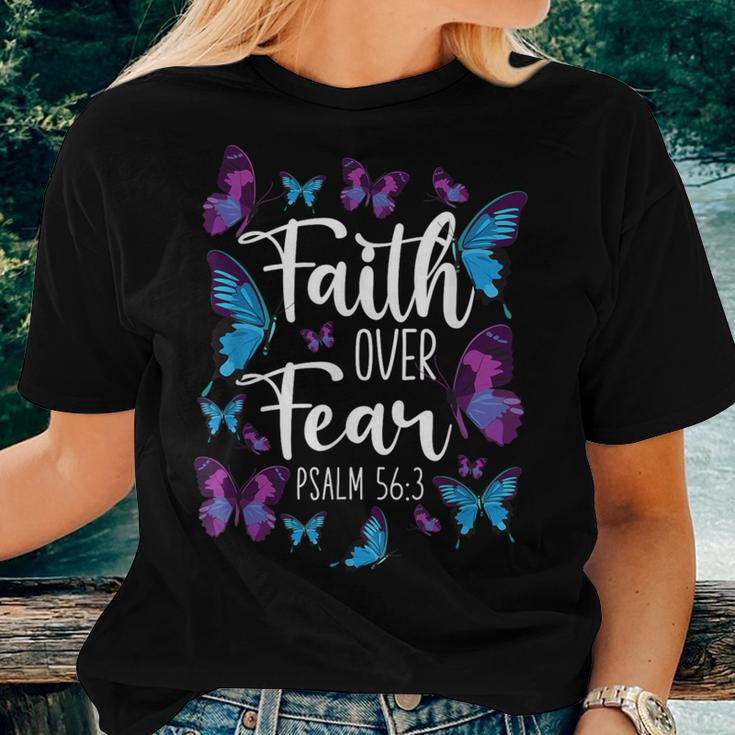 Christian Bible Verse Quote Butterfly Psalm 563 Women T-shirt Gifts for Her