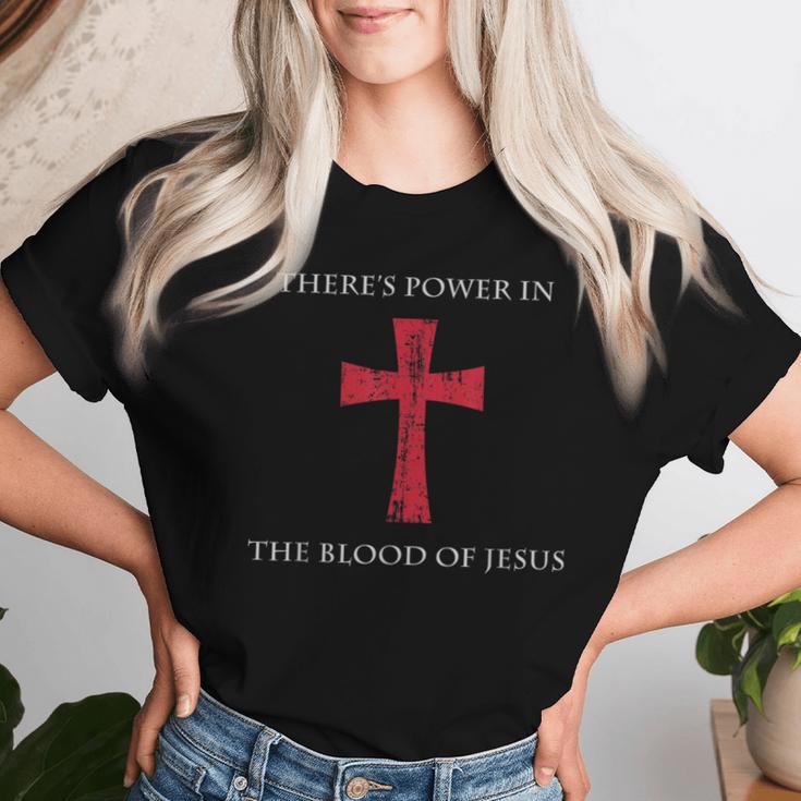 Christian There's Power In The Blood Of Jesus Women T-shirt Gifts for Her