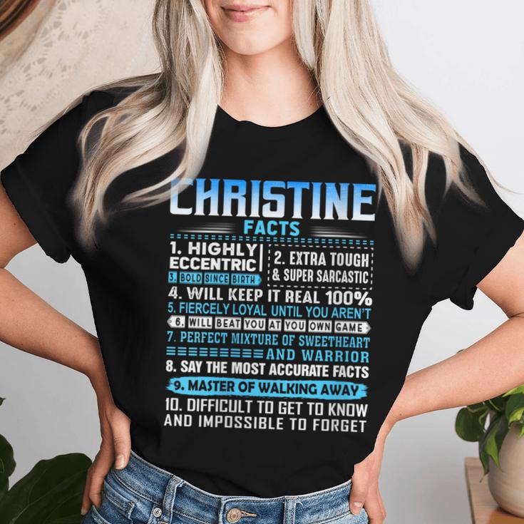 Christine Name Facts Personalized Name Birthday Women T-shirt Gifts for Her