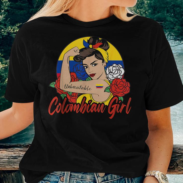 Colombia Girl Colombian Mujer Colombiana Flag Women T-shirt Gifts for Her