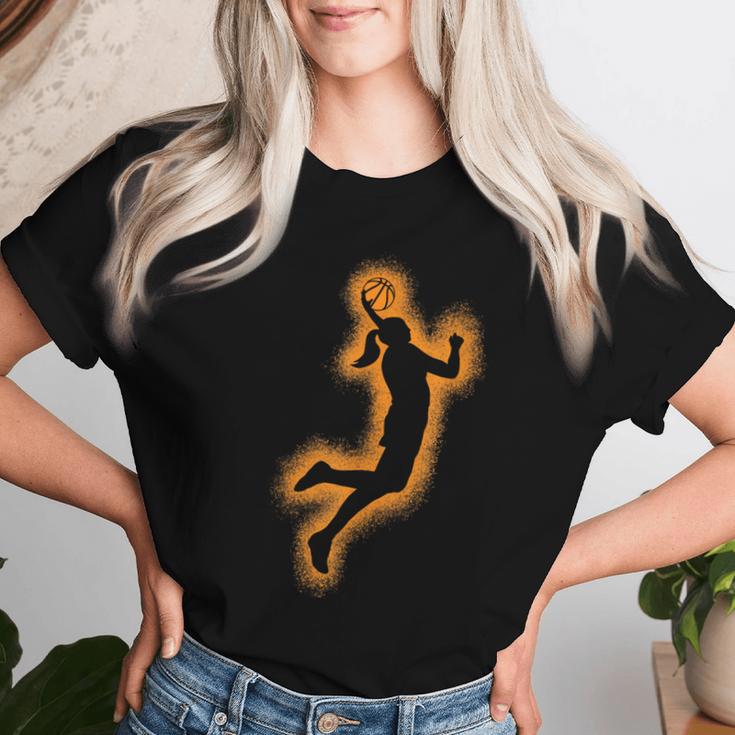 Cute Basketball Player Print Girls Basketball Women T-shirt Gifts for Her