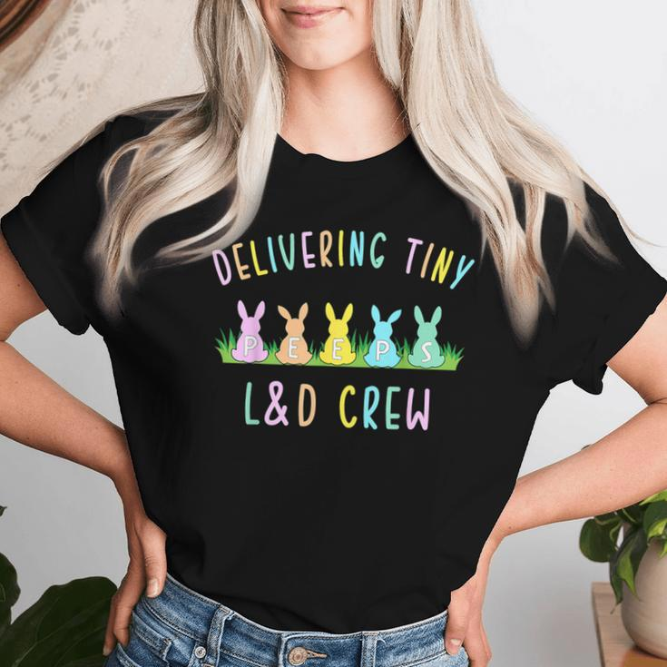 Cute Delivering Rabbits Labor And Delivery L&D Nurse Easter Women T-shirt Gifts for Her