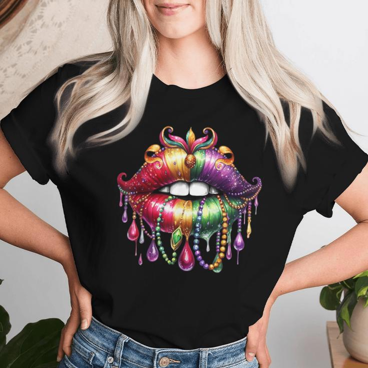 Cute Lips Mardi Gras For Girls Carnival Party Women T-shirt Gifts for Her