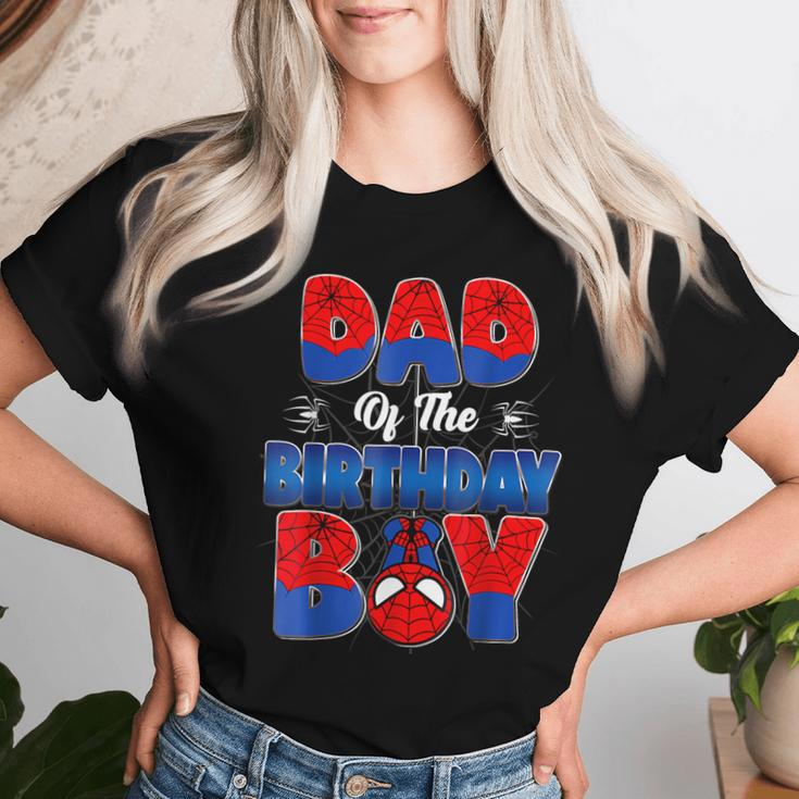 Dad And Mom Birthday Boy Spider Family Matching Women T-shirt Gifts for Her