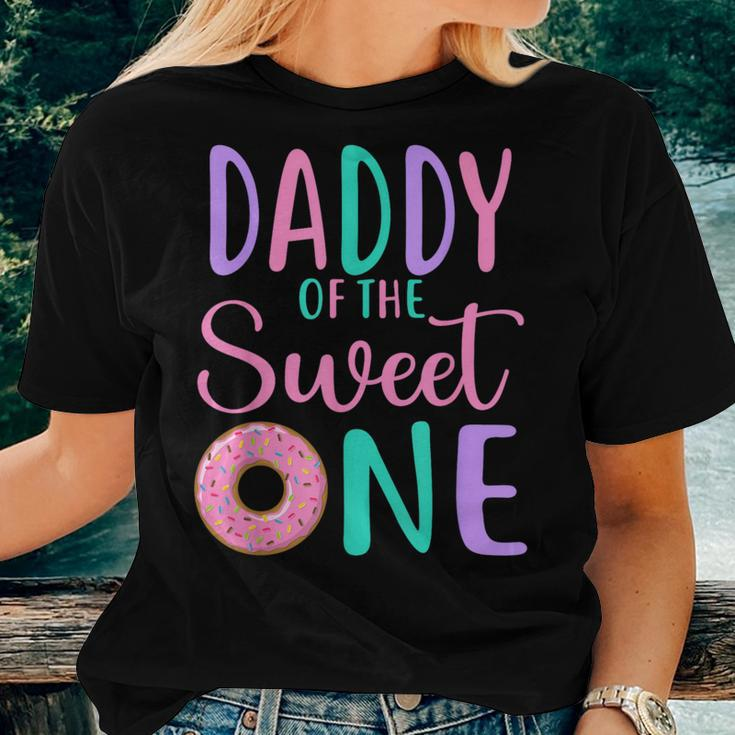 Daddy Of The Sweet One Dad 1St Birthday Girl Donut Party Women T-shirt Gifts for Her
