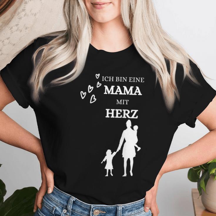 Damen Frau Ich Bin Eine Mama Mit Herz Mutter Muttertag T-shirt Frauen Geschenke für Sie