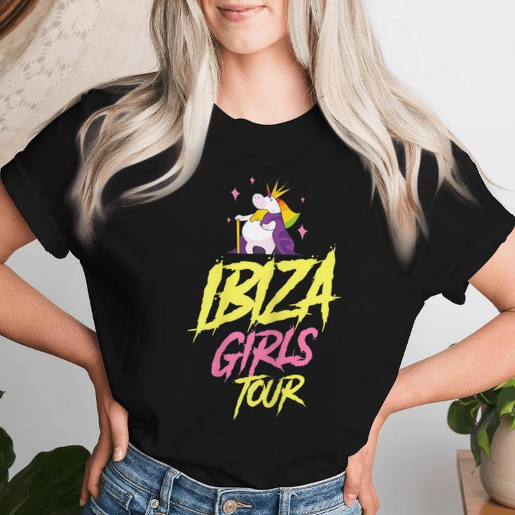 Damen Ibiza Girls Tour Einhorn Mädels Party Urlaub Lustig T-shirt Frauen Geschenke für Sie