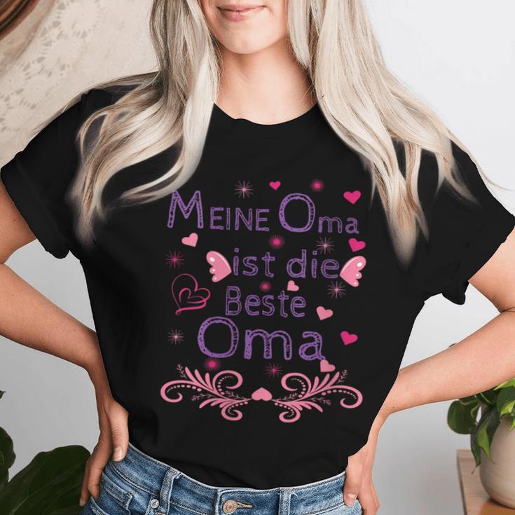 Damen Meine Mama Ist Die Beste Mutti Muttertag Oma Geschenk Spruch Mit-Ausschnitt T-shirt Frauen Geschenke für Sie