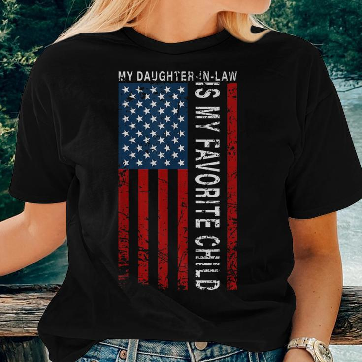 My Daughter In Law Is My Favorite Child Usa Father's Day Dad Women T-shirt Gifts for Her