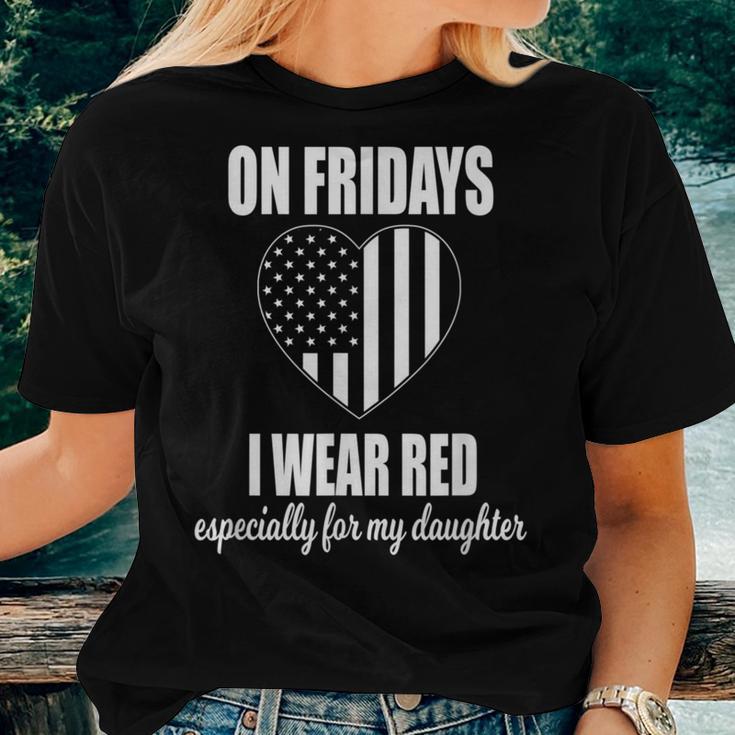 Deployed Daughter Red Friday Military Women T-shirt Gifts for Her