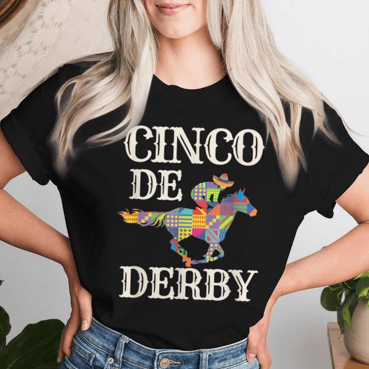 Derby De Mayo Cinco De Mayo Horse Racing Sombrero Women T-shirt Gifts for Her