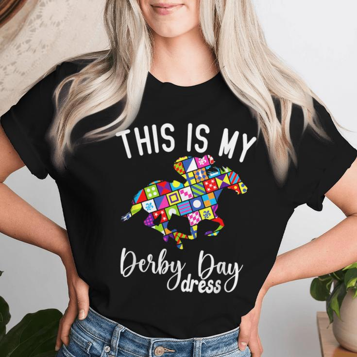Derby Hat This Is My Derby Dress Horse Racing Women T-shirt Gifts for Her