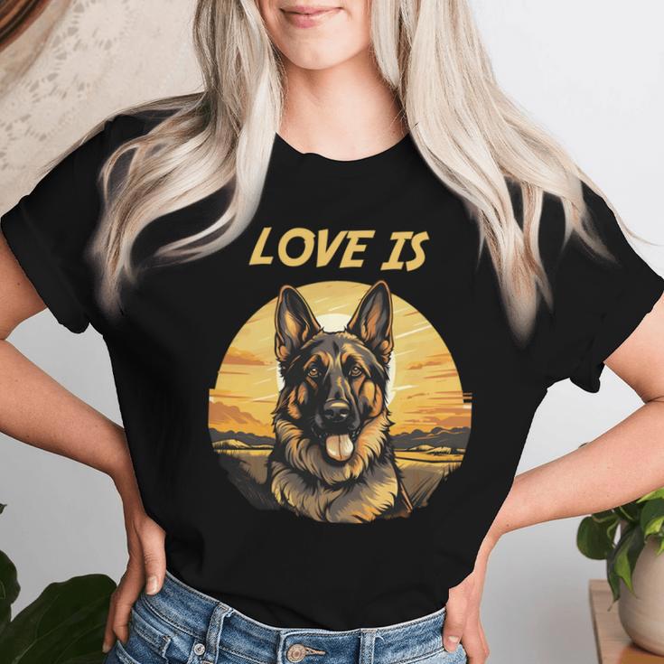 Deutscher Schäferhund Schönes Haustier Mama Papa My The Best Friend T-shirt Frauen Geschenke für Sie