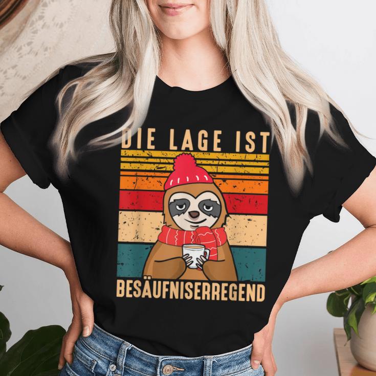 Die Lage Ist Besaufniserregend Sloth Punch T-shirt Frauen Geschenke für Sie