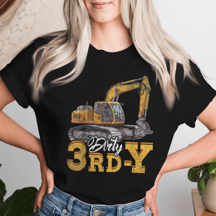 Dirty 3Rd-Y 3 Years Old Boys Girls Excavator 3Rd Birthday Women T-shirt Gifts for Her