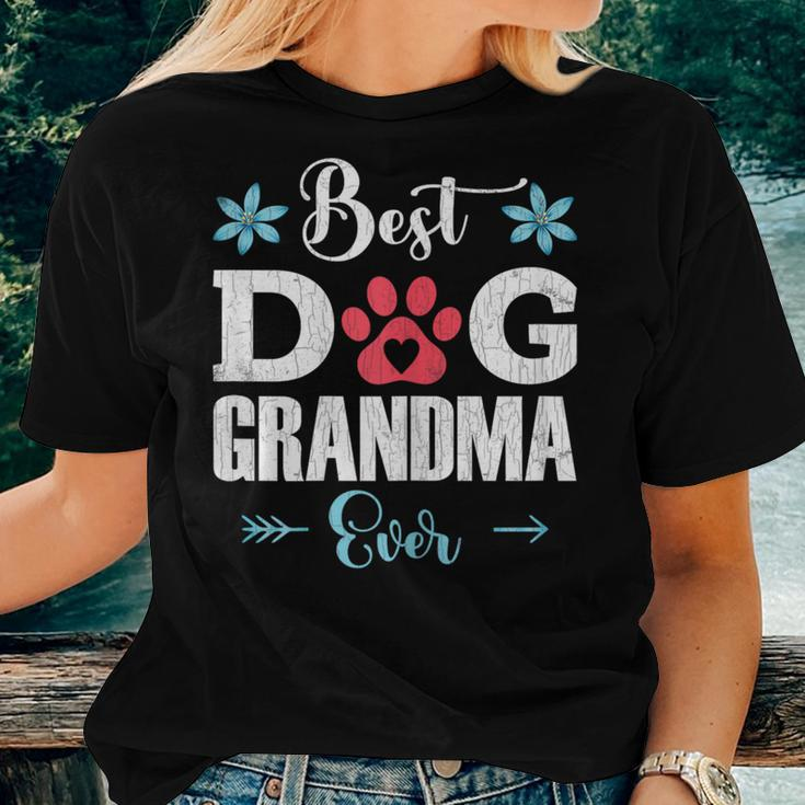 Dog Lover Best Dog Grandma Ever Dogs Owner Pet Animals Women T-shirt Gifts for Her