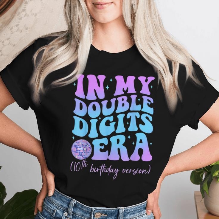 In My Double Digits Era 10Th Birthday Version Groovy Retro Women T-shirt Gifts for Her