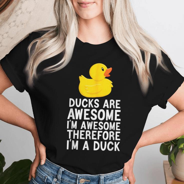 Ducks Are Awesome I'm Awesome Therefore I'm A Duck Women T-shirt Gifts for Her