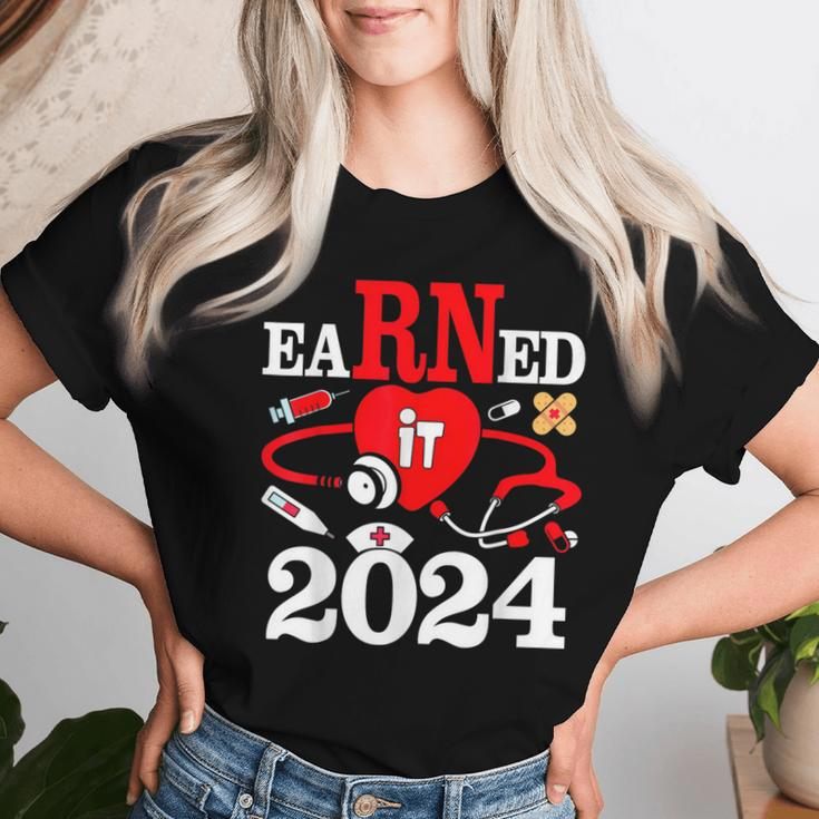 Earned It 2024 For Nurse Graduation Or Rn Lpn Class Of 2024 Women T-shirt Gifts for Her