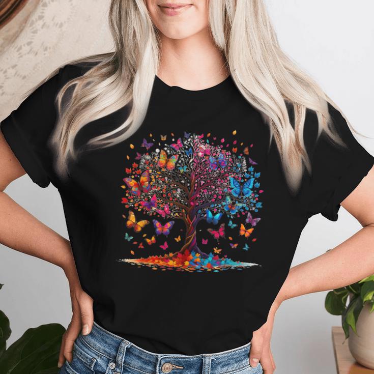 Enchanted Butterfly Tree Women T-shirt Gifts for Her