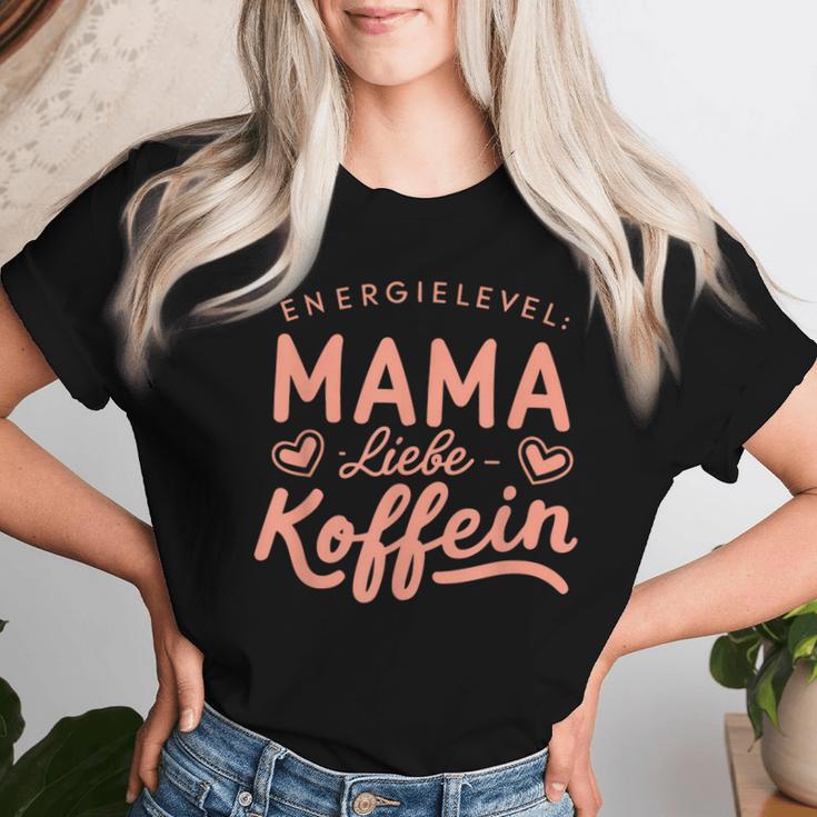 Energielevel Mama Liebe Koffein Muttertag Geburtstag Beste T-shirt Frauen Geschenke für Sie