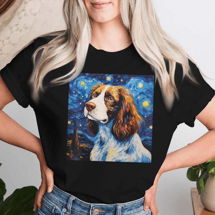 English Springer Spaniel Sternennacht Für Hundemama Papa T-shirt Frauen Geschenke für Sie